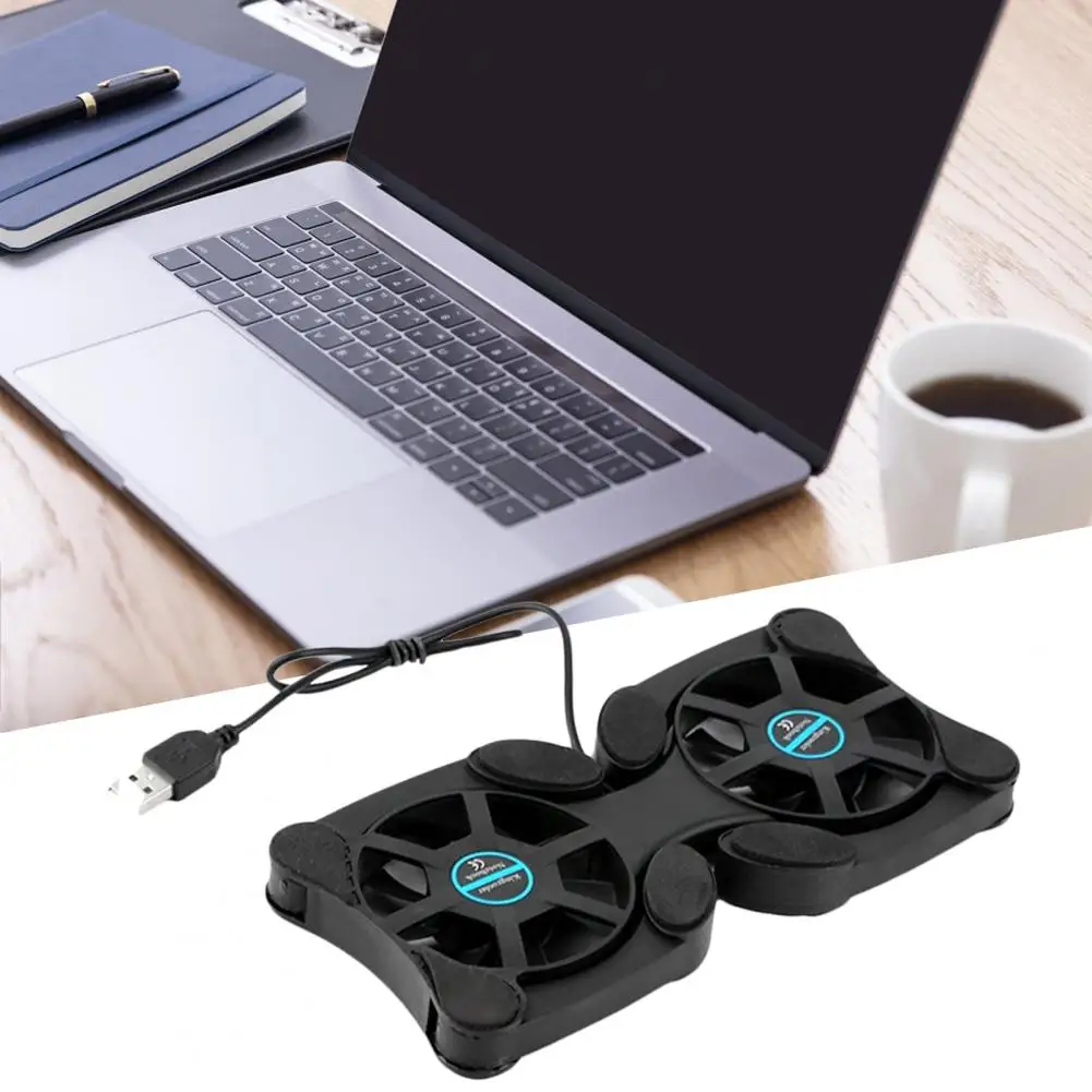 

Octopus Shape Portable Foldable Notebook Laptop Twin USB Fan Cooler Cooling Base