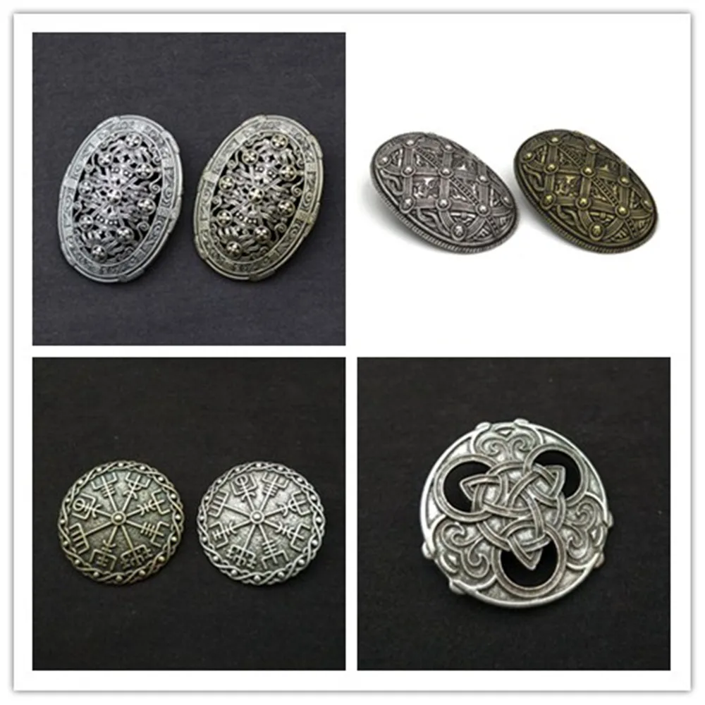 

Nordic Vikings Amulet fibula Brooches Vegvisir Scandinavian Compass Icelandic Wicca Talisman celt Knot Brooch Badge Pin Viking B