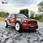 Модель автомобиля-ралли Bburago 1:32 2012 BMW MINI NO37 John Cooper Works WRC Team WRC, модель автомобиля из сплава, коллекционные подарки, игрушка