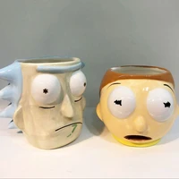 creative 3d three dimensional cartoon mug old man and child ceramic mug gift water cup student cartoon cup milk water cup