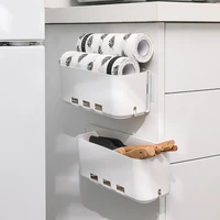 under sink storage rack wall push pull drawer basket cabinet organizer punch free sundries closet organizer kitchen accessories