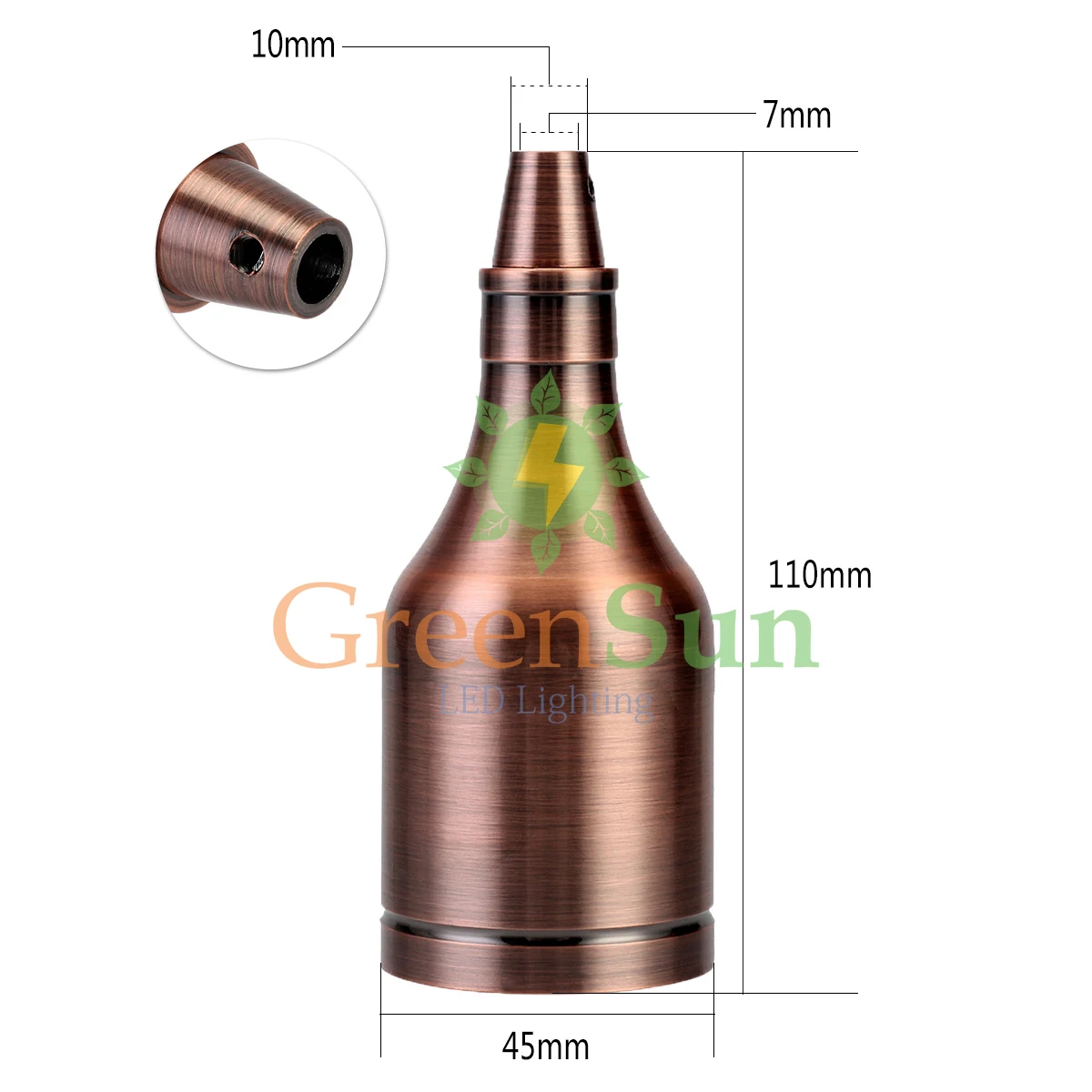 GreenSun 4 шт. красная латунь E27/E26 Потолочный подвесной светильник Медь держатель
