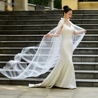 topqueen g03t bolero for a girl bridal lace cape elegant shawl long wedding shrugs for women shrug bolero cloak bride shawl
