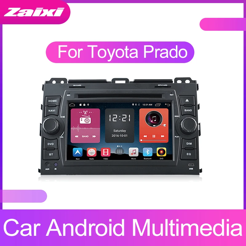 ZaiXi 2 DIN Android Сенсорный экран для Toyota Prado 2006 ~ 2010 автомобильный мультимедийный плеер