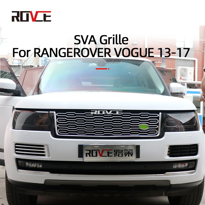 Modified Front Bumper  Grille For Range Rover Vogue 2013 2014 2015 2016 2017  Auto Grille Cover Front Racing Grills Side Plate