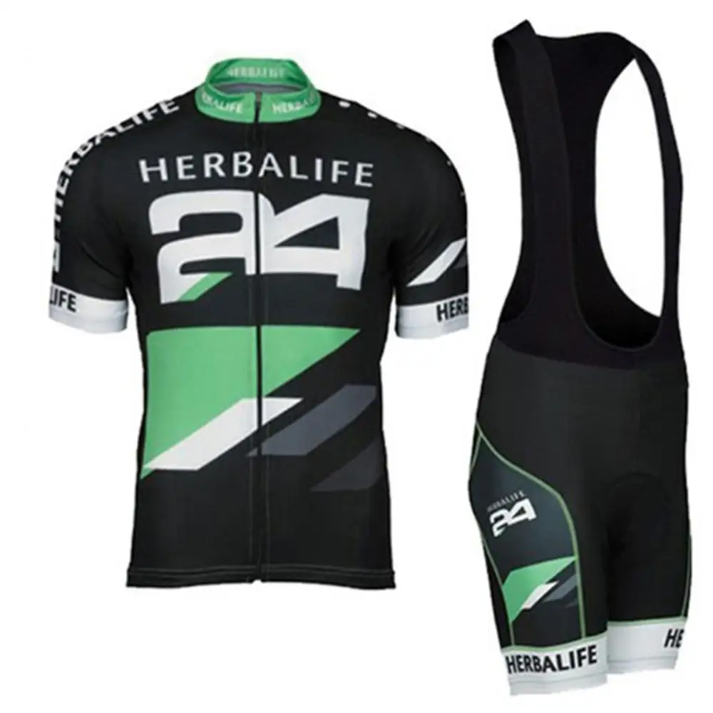 suits 1 Herbalife Велоспорт Джерси комплект черный короткий рукав велосипедная Одежда Майо MTB нагрудник шорты костюм велосипед спортивная одежда Ropa Ciclismo - Цвет: suits 1