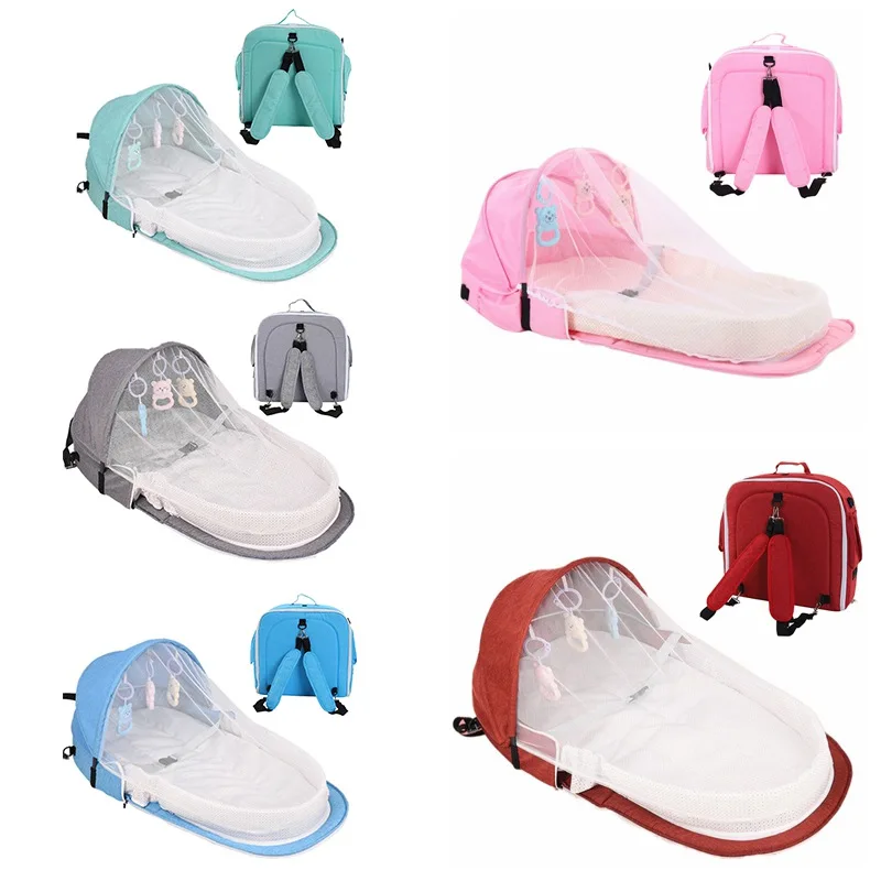 Brazil Portable Baby Bed 3pcs Multifunction Travel Sun Protection Mosquito Net Toys Baby Foldable Breathable Mummy Bag