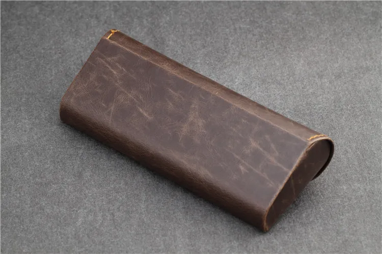 Vazrobe PU футляр для очков коричневый кожаный футляр для солнцезащитных очков очки для чтения очки Рамка для хранения чистой ткани