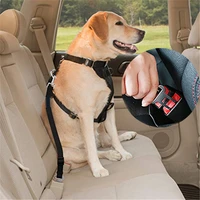 pet dog cat car seat belt adjustable harness seatbelt lead leash for small medium dogs travel clip pet supplies 6 color