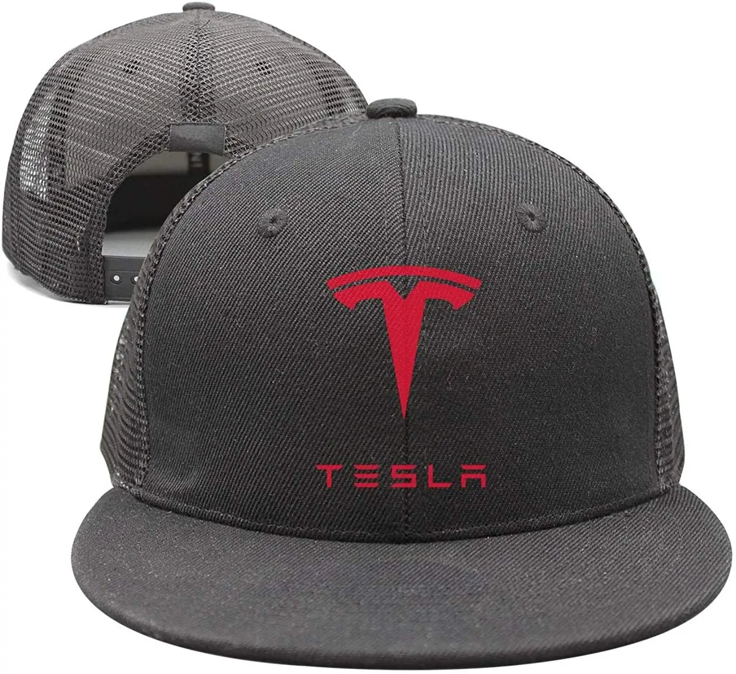 Мужские и женские регулируемые бейсболки с логотипом Tesla-Trucker Dad |
