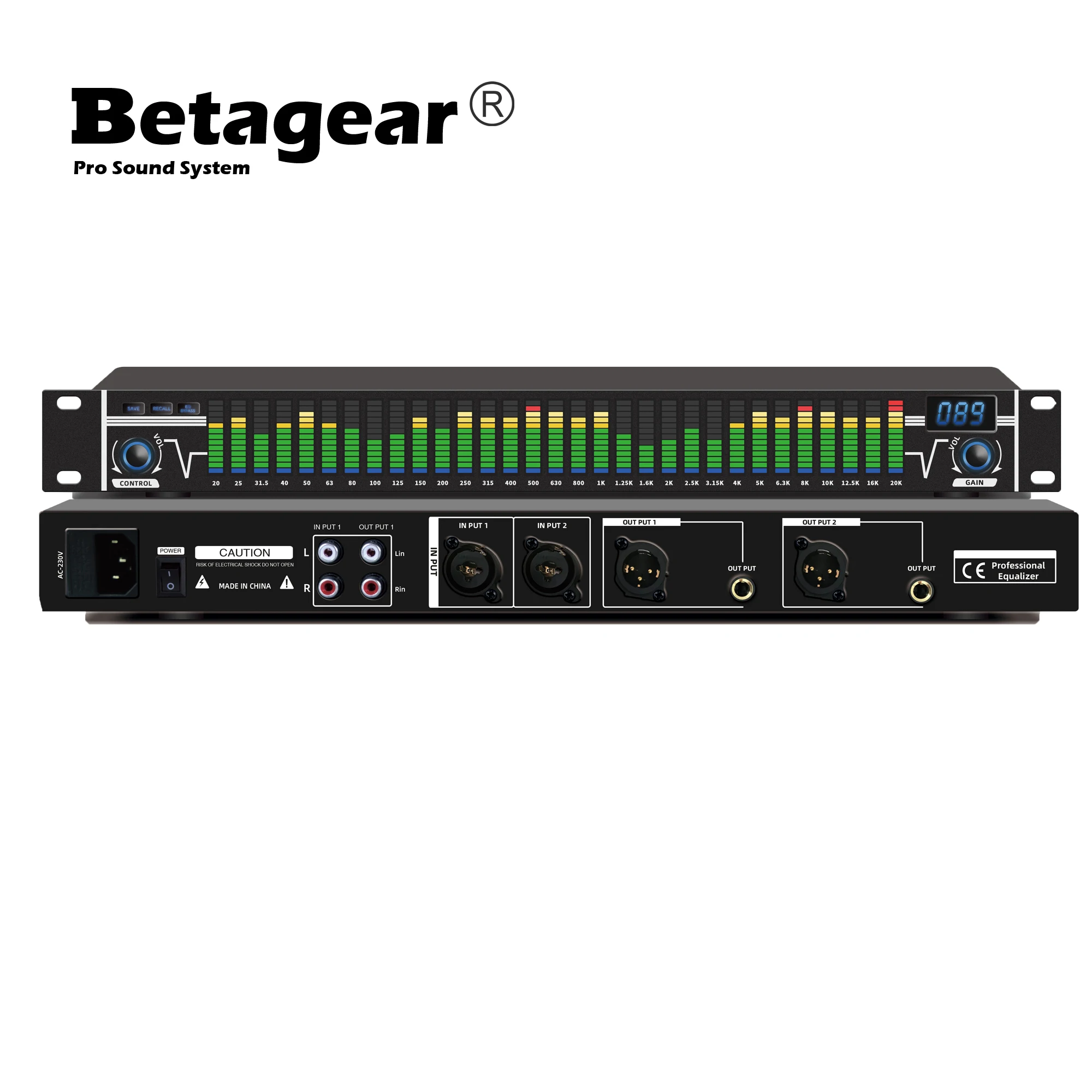 

Betagear digital equaliser audio equalizador studio recording EQ-a31 equalizador 20-20Khz professional sound system DJ equipment