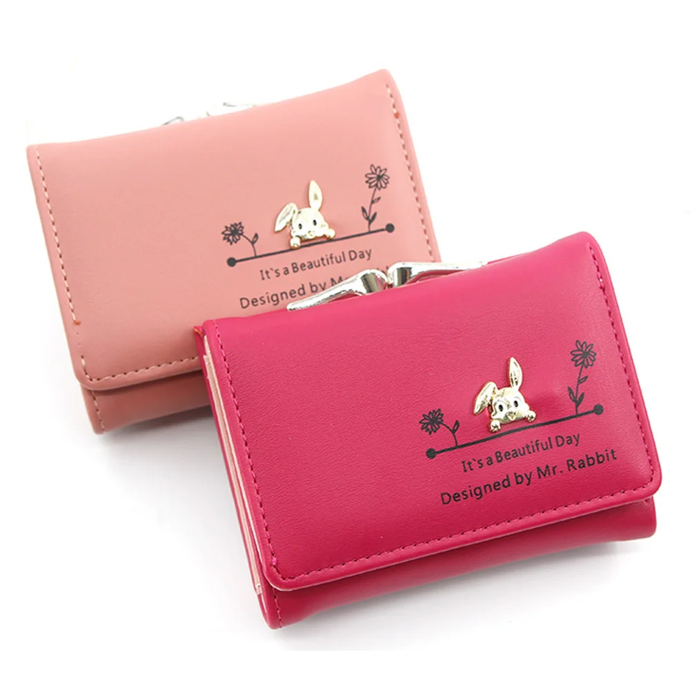 Новые милые дизайнерские женские маленькие кошельки в виде кролика Женский