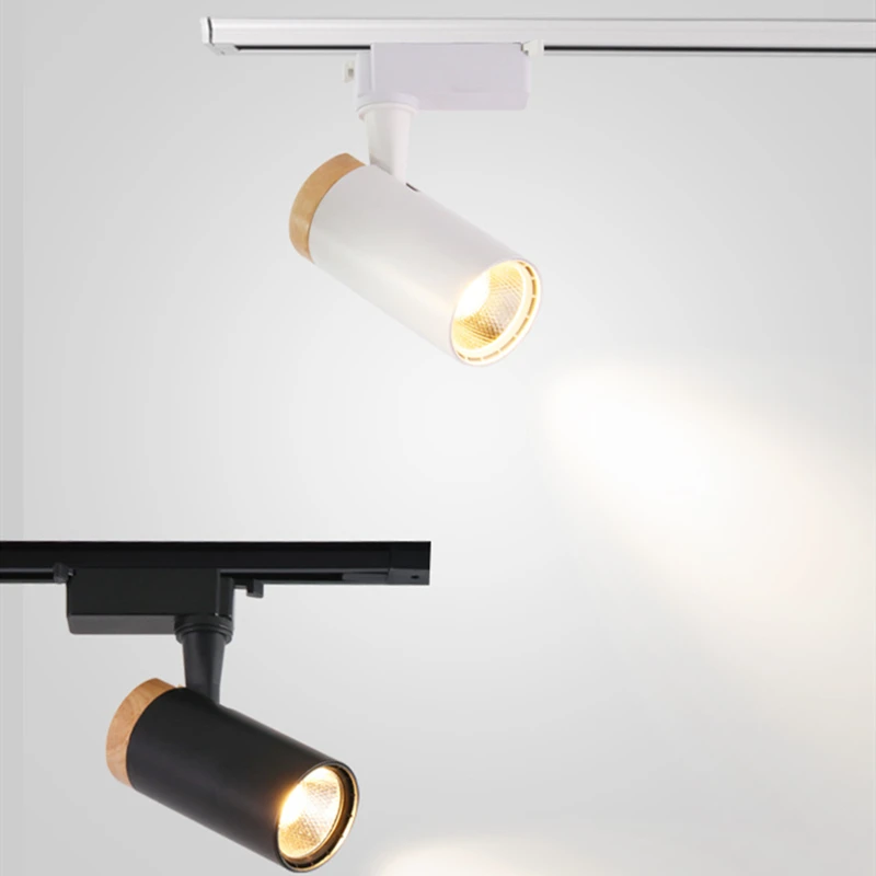 Скандинавский деревянный COB Светодиодный точечный потолочный светильник для