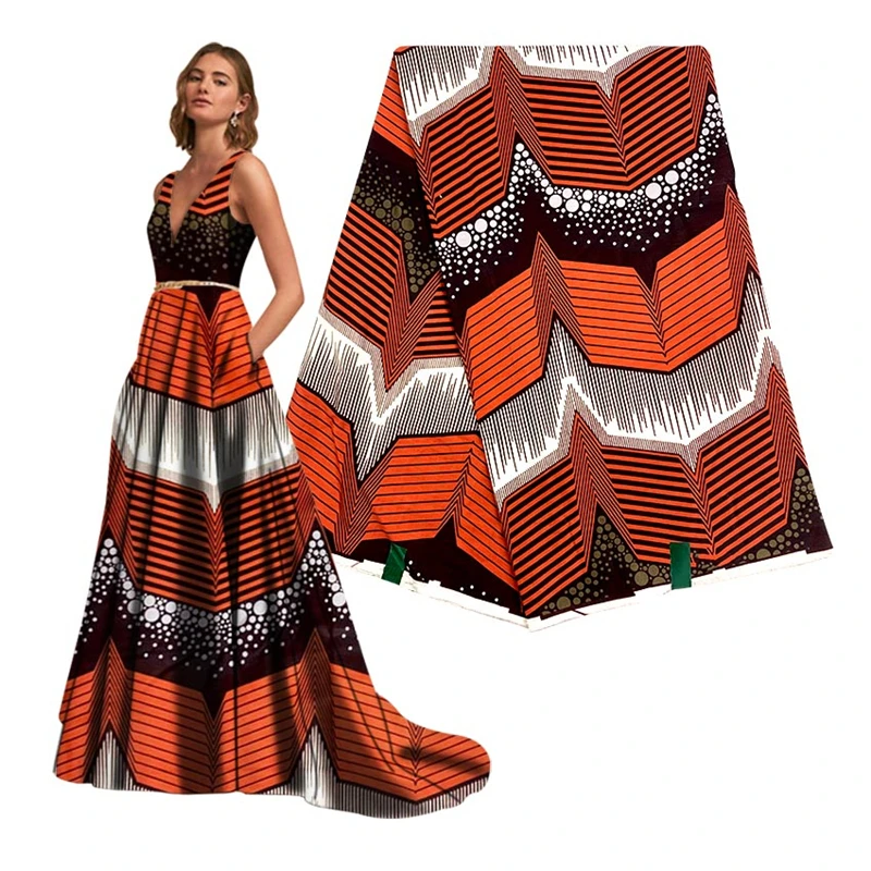 

Ankara Wax Fabric High Quality African Wax Print Fabric 100% Cotton Soft African Guaranteed Veritable Real Wax for Dress VL58