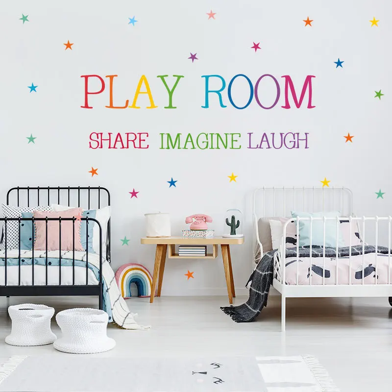 Наклейка на стену с красочным рисунком для игровой комнаты детские обои