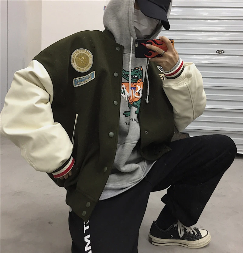 Женская демисезонная бейсбольная униформа плотная Корейская уличная куртка в