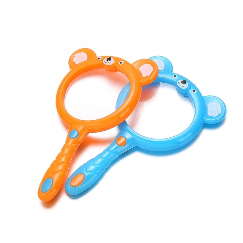 

24pcs/set Hand-held Children Cartoon Magnifier 5 Times Colorful Magnifying Glass G88E
