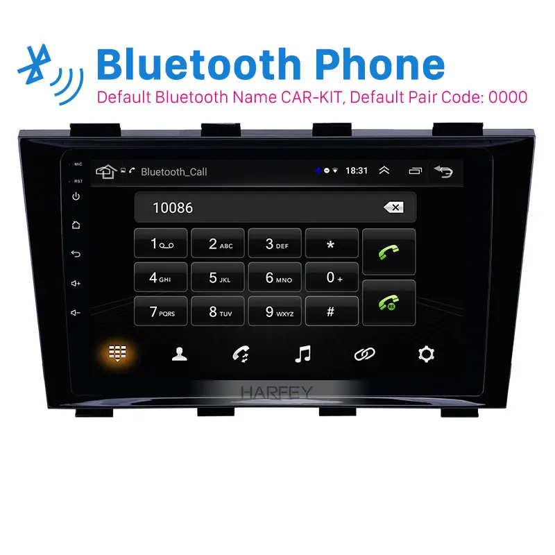 Сенсорный экран Harfey HD 9 &quot Android 8 1 с поддержкой Bluetooth AUX для игр TPMS 2009 2015 Geely Emgrand