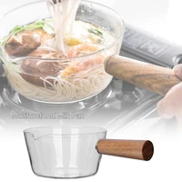 glass milk pot home baby food special open fire with pot hot milk noodle pot transparent fruit salad bowl cooking pot snack dish