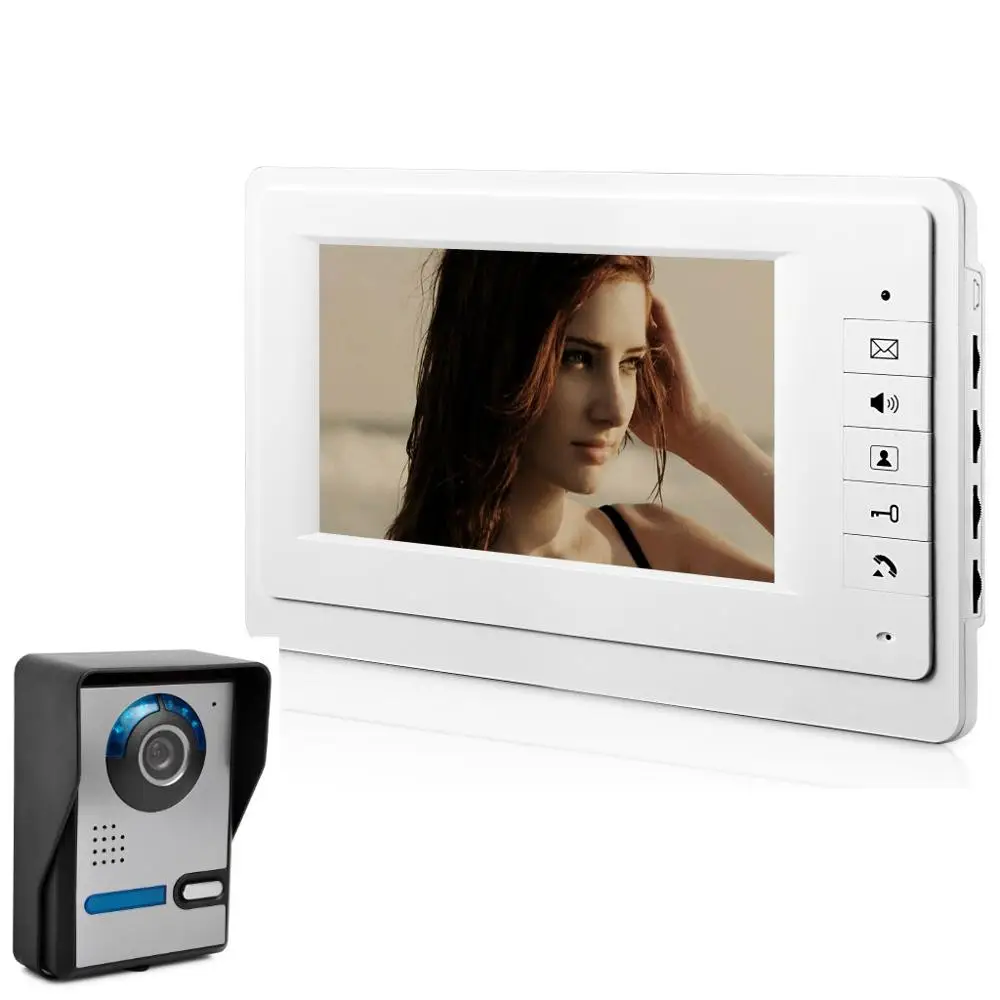 V70FFA1V1 YobangSecurity Видео дверной домофон 7 дюймов проводной видео дверной звонок Домофон Системы Ночное видение 1-камера 1-монитор - Цвет: V70FFA1V1