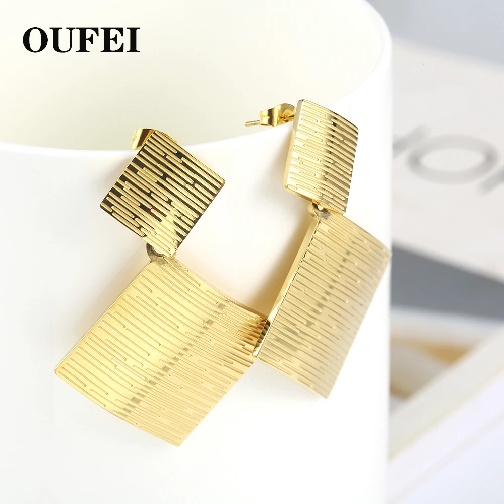 Висячие серьги OUFEI 2019 новые из нержавеющей стали для женщин очаровательные