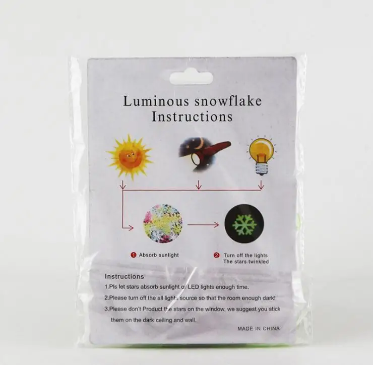 15 шт./компл. Мини Музыкальные светящиеся наклейки на стену темные звезды для