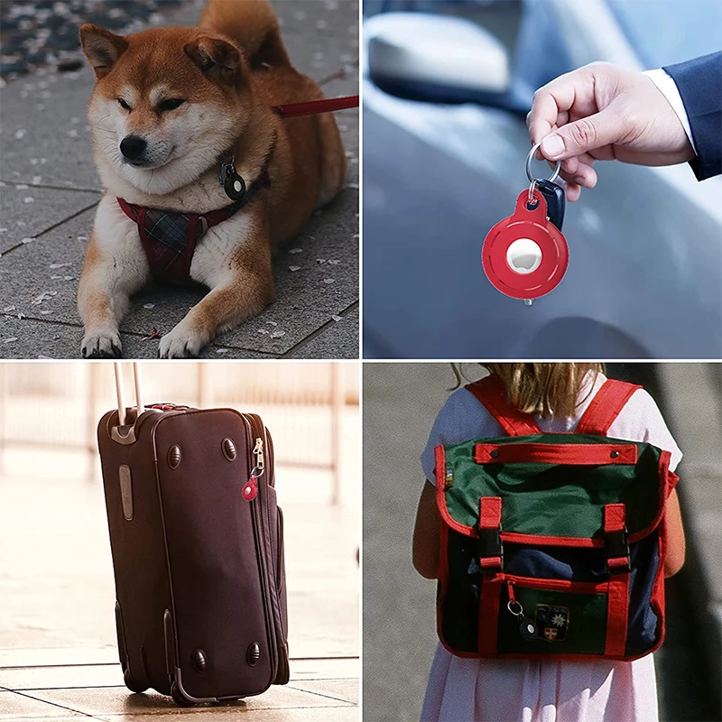 

Shockproof TPU Protective Case For AirTag Soft Silicone Skin Protective Cover For AirTags Keychain Anti-Lost Anti-Scratch Sleeve