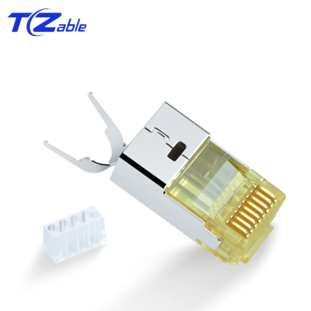 Позолоченный сетевой Ethernet Кабель 50U Cat7 10 Гбит/с 8p8c Cat 7 металлический Модульный
