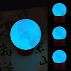 1 шт., голубой светящийся кварцевый хрустальный шар