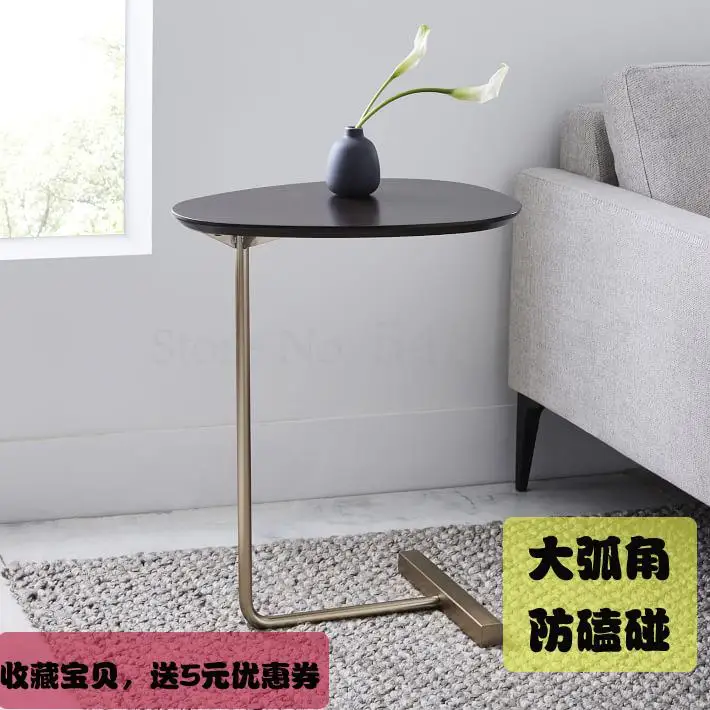 Овальный прикроватный столик для гостиной журнальный спальни угловой