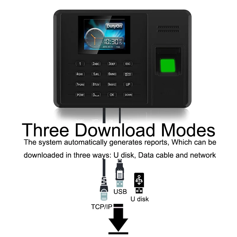 

Attendance System Fingerprint TCPIP USB Password Office Time Clock Employee Recorder Device Biometric Time Attendance