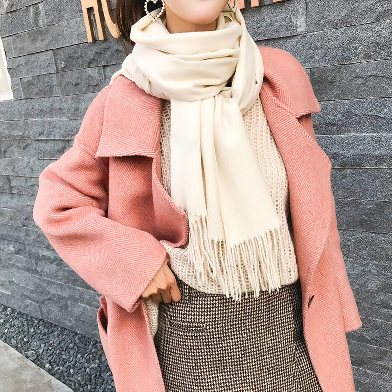 Шарфы Для Дамский зимний шарф шелковые кашемировые шали теплые женские