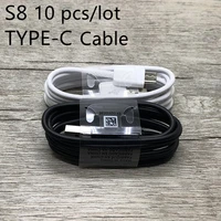 10pcslot 1 2m flat usb type c data cable fast charging for samsung galaxy s8 sm g9508 g950t g950uvfs s9 plus s10 note 8 9 10