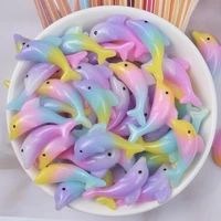 10pcsbag resin mini dolphins lizun additive in the slider super light clay slime supplies diy cream glue mud crafts accessories