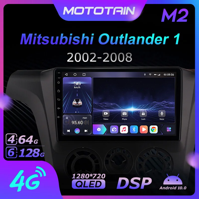 

6G+128G Android 10.0 Car Radio GPS for Mitsubishi Outlander 1 2002 - 2008 GPS Navi Seteo System with 4G LTE DSP SPDIF 1280*720