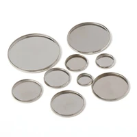 20pcs stainless steel round cabochon settings blank tray bezel base fit 6 30mm cabochon cameo for diy jewelry making accessories