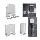 Держатель для бритвы мужской, из нержавеющей стали, на клейкой основе, вешалка с крючком для кухни