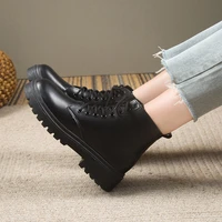 2021 new mid calf boots women winter keep warm fashion lace up boots sports platform heel ladies casual snow boots simplicity