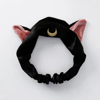 japan anime moon headwear cartoon cute luna cat hair clasp hairlace cosplay snood hairband