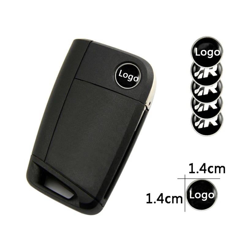 5 шт. 14 мм Металлические автомобильные наклейки для ключей эмблема логотип