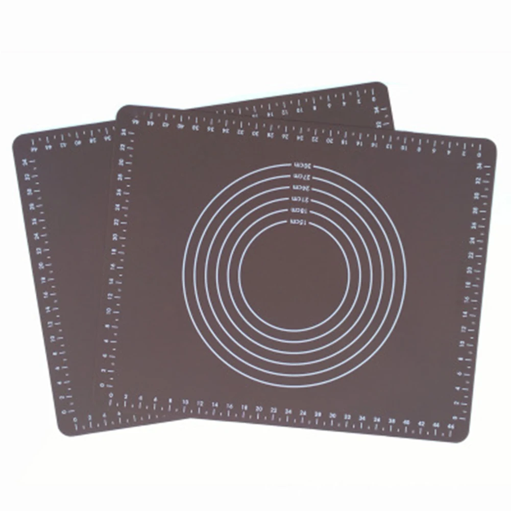 Black Anti Slip Dough Maker Baking Mat Pastry Cooking Tools Rolling Pad Accessories Gadgets Heat Resistant Kitchen Silicone | Дом и сад