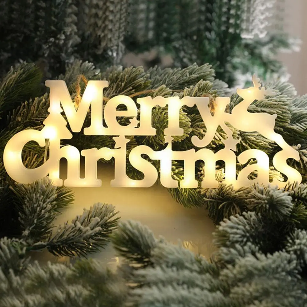 

Merry Christmas Letter Light Merry Christmas LED String Lights Christmas Garland Decoration Hanging Lights for Christmas De B3W2