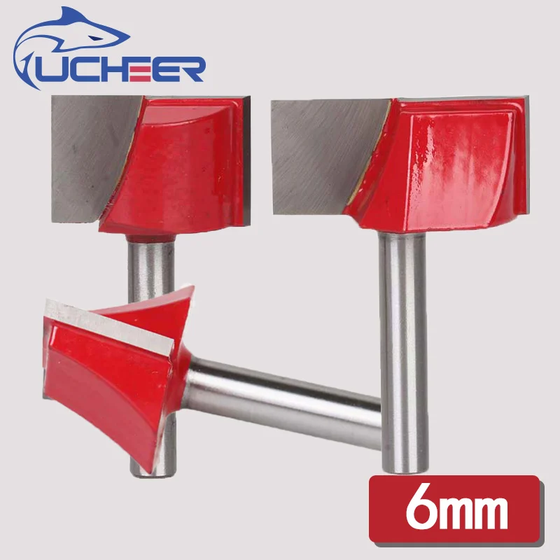 UCHEER 1 шт. 6 мм чистящее дно гравировальное долото твердосплавный маршрутизатор
