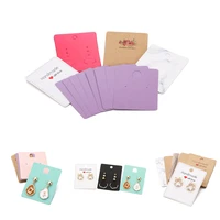 20pcs 6 5x5cm 24 styles earrings necklaces display cards kraft paper ear studs card hang tag card for diy jewelry display tools