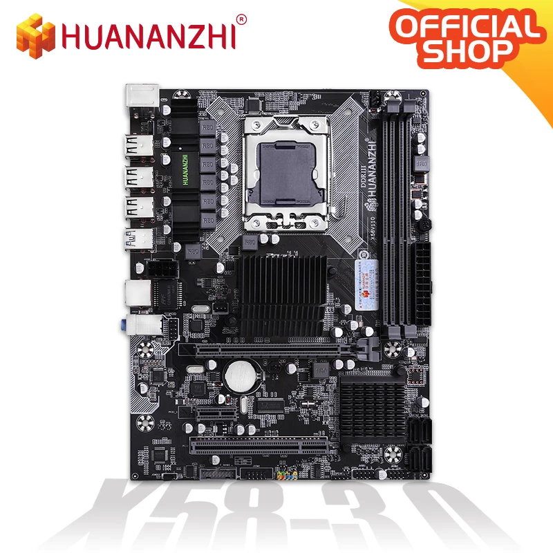 HUANANZHI-placa base X58 LGA 1366 X58, compatible con RECC, NON-ECC, DDR3 y procesador xeon, USB3.0, AMD, Serie RX, X5670, X5575, X5650, X5660