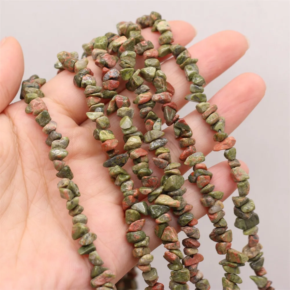

Natural stone Beads flower green gravel irregular shape Loose Spacer Beaded For Jewelry Making DIY Bracelet Necklace Accessories