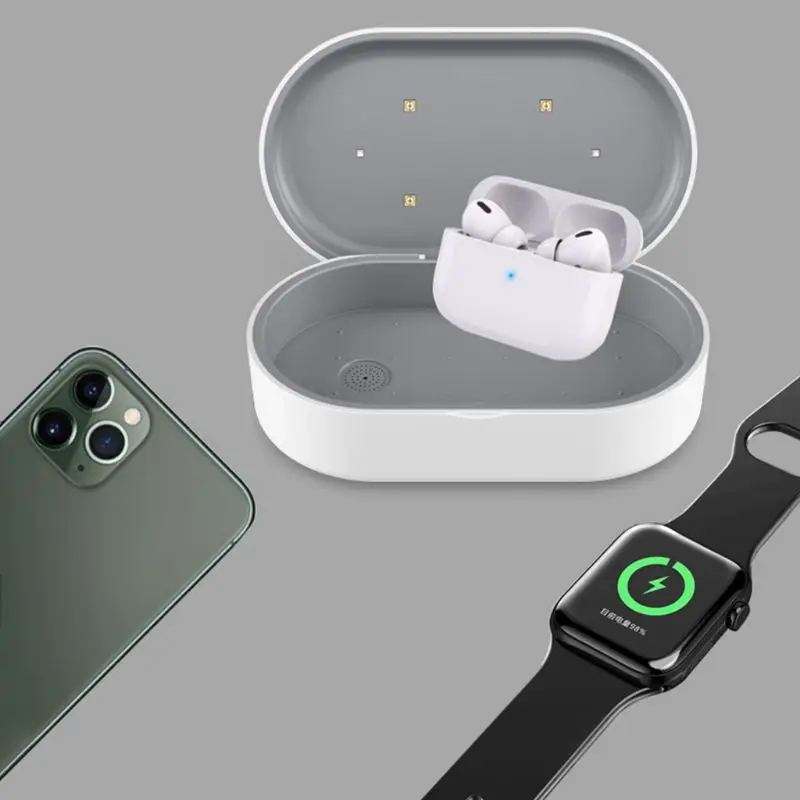 

Multi-function Ultraviolet Disinfection Box 15W Mobile Phone Wireless Fast Charger Portable UV Sterilizer Case Cleaner