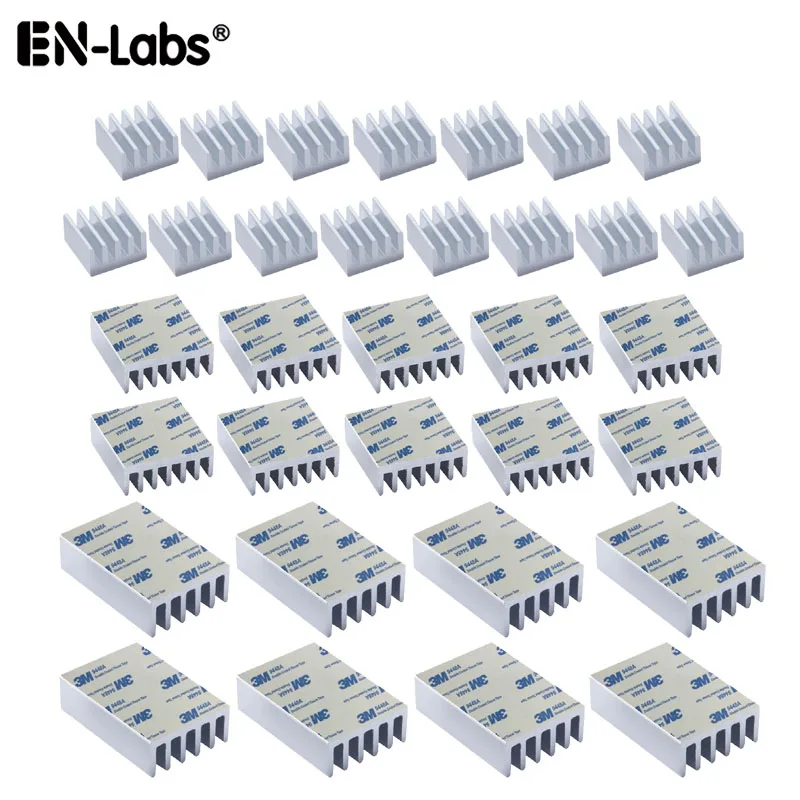 Видеокарта кулер теплоотвод комплект 33 шт. радиатор алюминиевый с термоклеевой