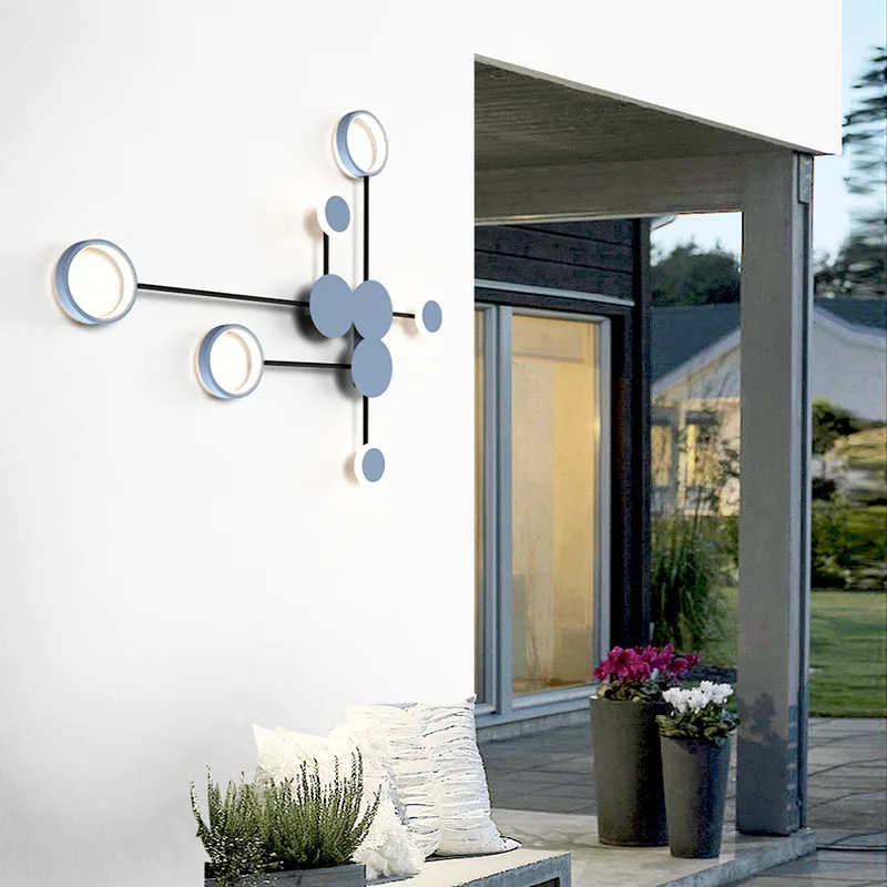 Nórdico moderno cielo estrellado cielo lámpara de pared LED lámpara de noche para dormitorio sofá de la Sala de la pared de la lámpara restaurante pasillo lámpara de Hotel luz de pared