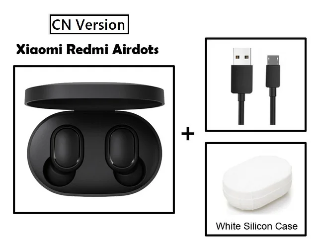 Xiaomi Redmi Xiaomi беспроводные наушники Голосовое управление Bluetooth 5,0 шумоподавление управление - Цвет: cn add white cable